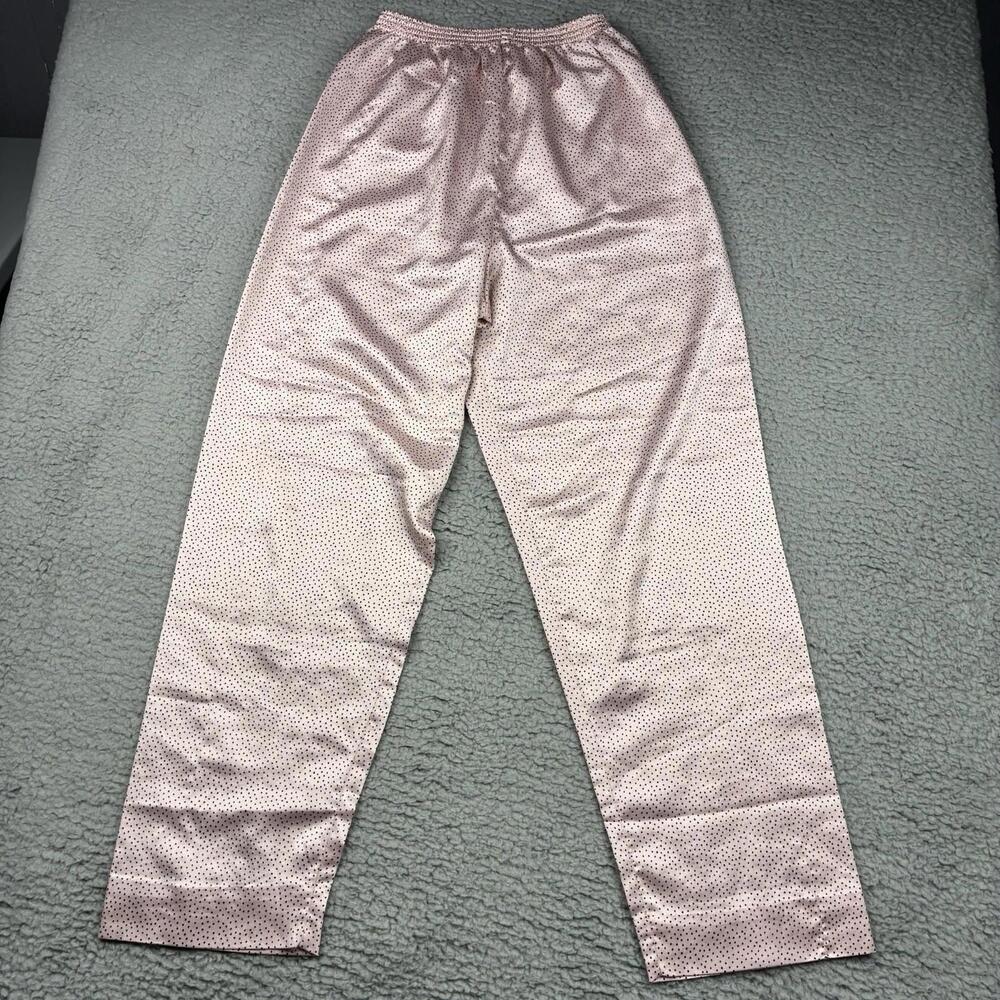 VTG‎ Christian Dior Satin Polka Dot Pajama Set 2pc Women's S Pink USA Lingerie - Picture 13 of 15